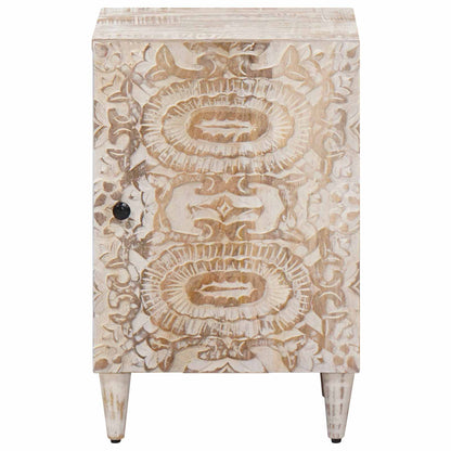 Bathroom Cabinet White 38 x 33.5 x 58 cm Solid Mango Wood