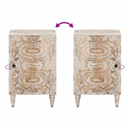 Bathroom Cabinet White 38 x 33.5 x 58 cm Solid Mango Wood