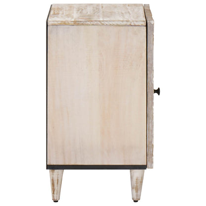 Bathroom Cabinet White 38 x 33.5 x 58 cm Solid Mango Wood