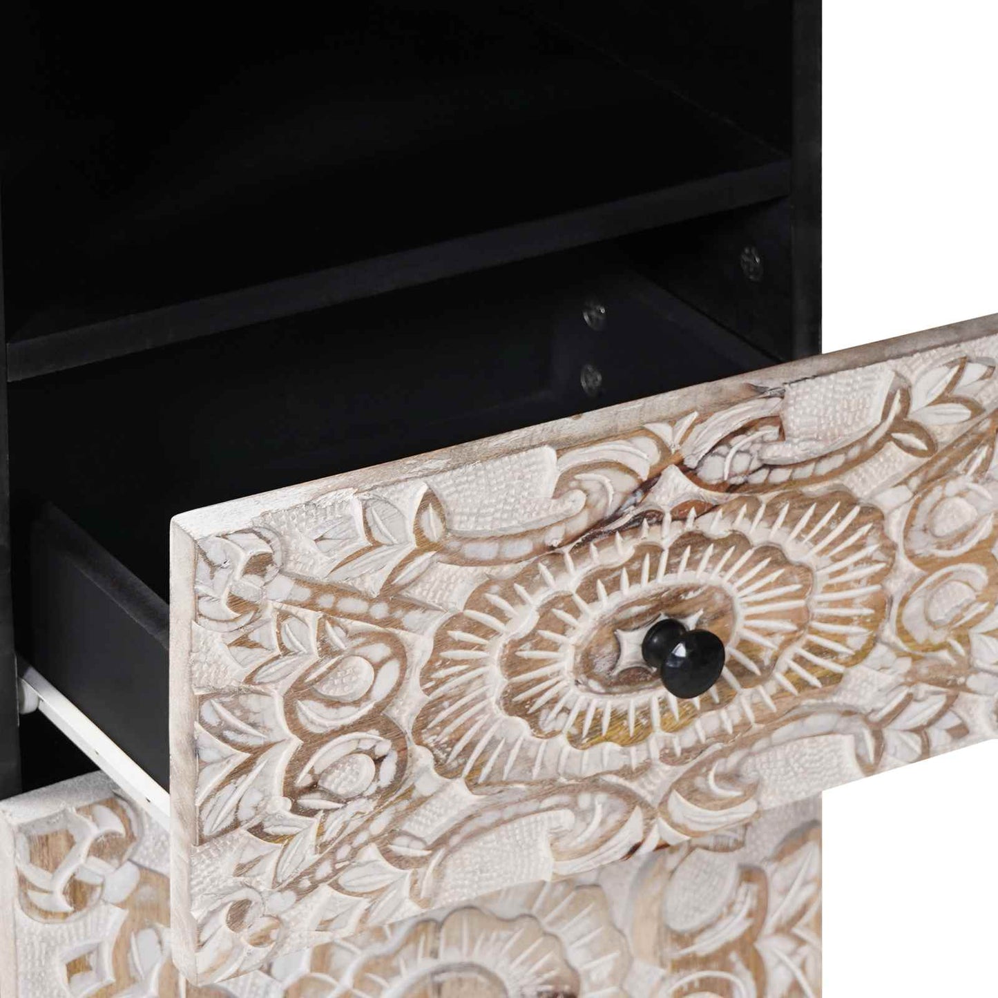Bathroom Cabinet White 38 x 33.5 x 160 cm Solid Mango Wood