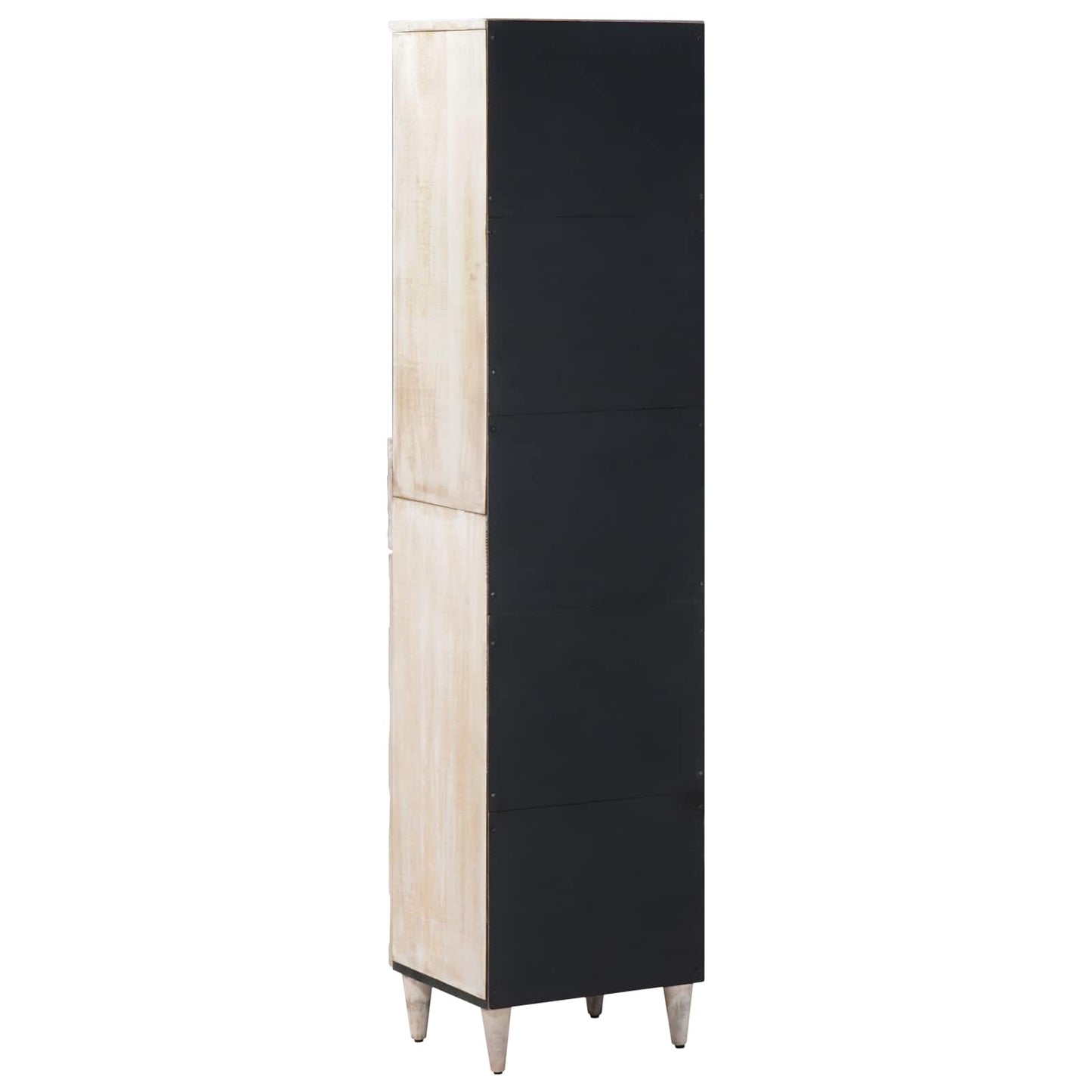 Bathroom Cabinet White 38 x 33.5 x 160 cm Solid Mango Wood