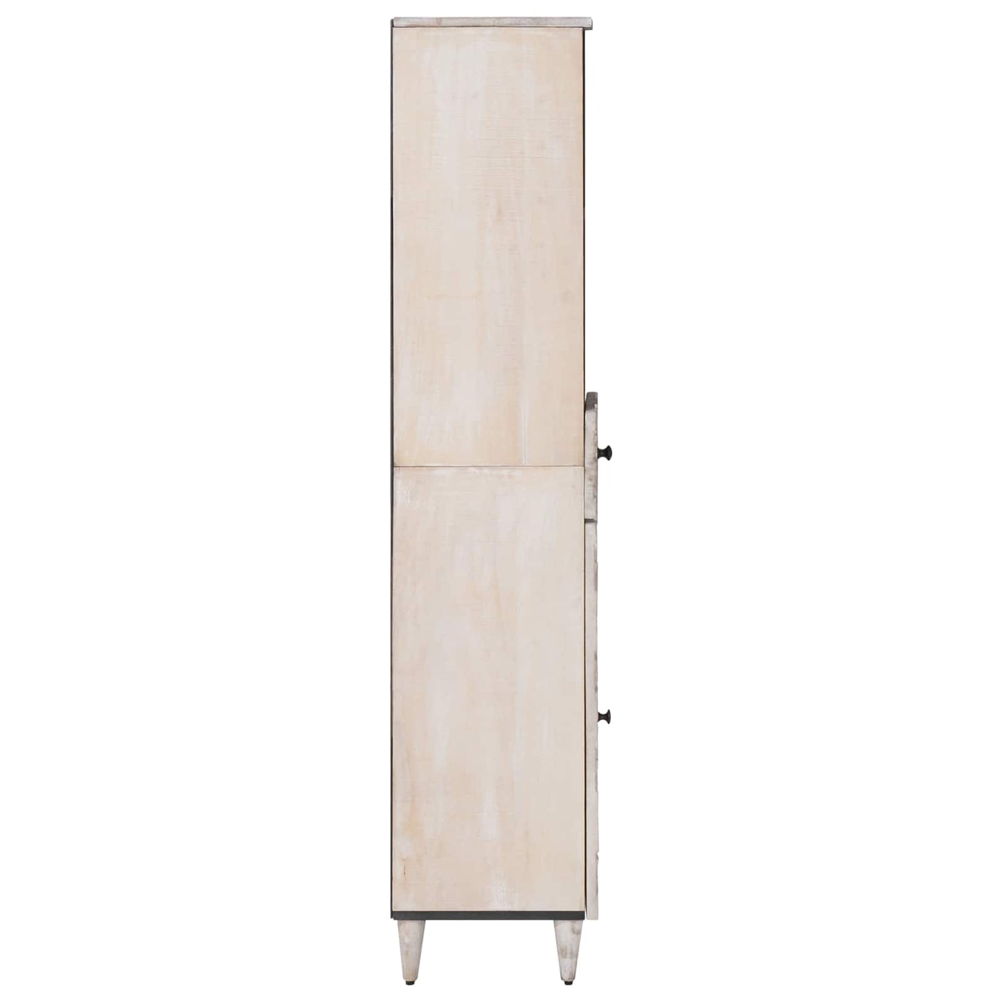Bathroom Cabinet White 38 x 33.5 x 160 cm Solid Mango Wood