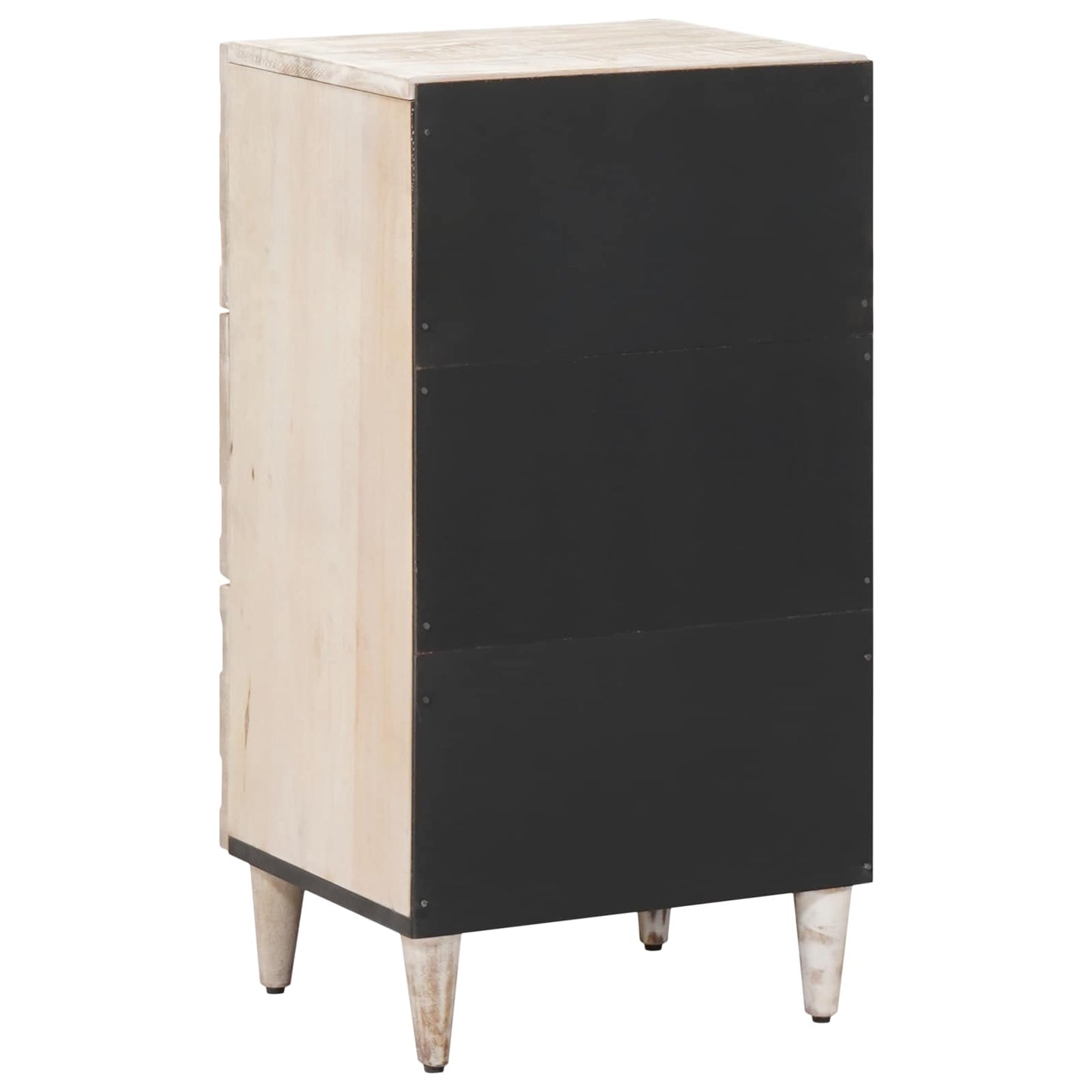 Sideboard with Drawer White 40 x 33.5 x 75 cm Solid Mango Wood
