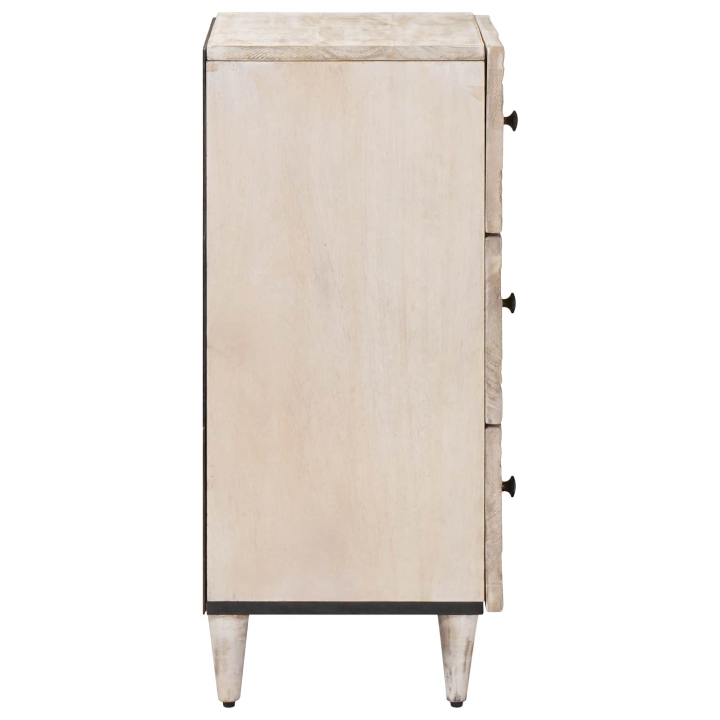 Sideboard with Drawer White 40 x 33.5 x 75 cm Solid Mango Wood