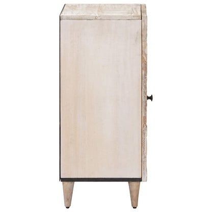 Sideboard with Storage White 40 x 33.5 x 75 cm Solid Mango Wood