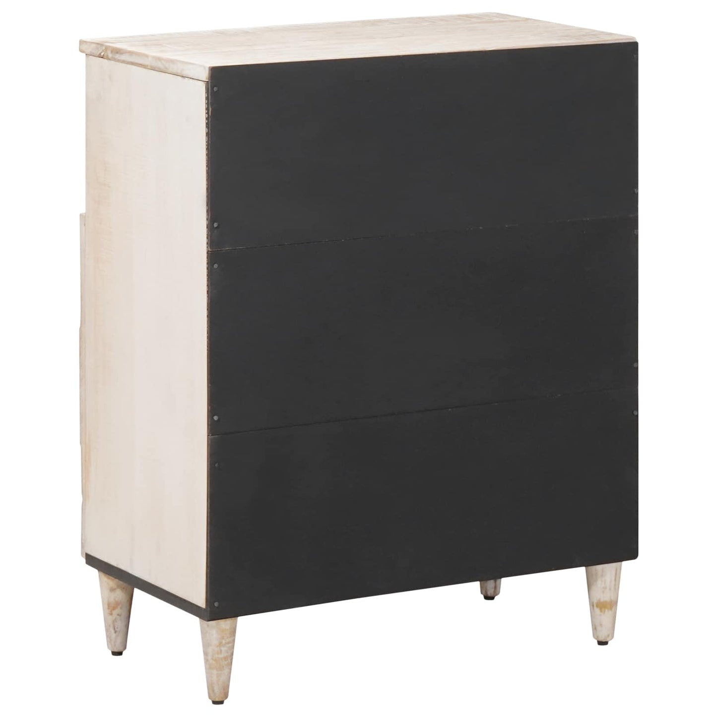 Sideboard with Storage White 60 x 33.5 x 75 cm Solid Mango Wood