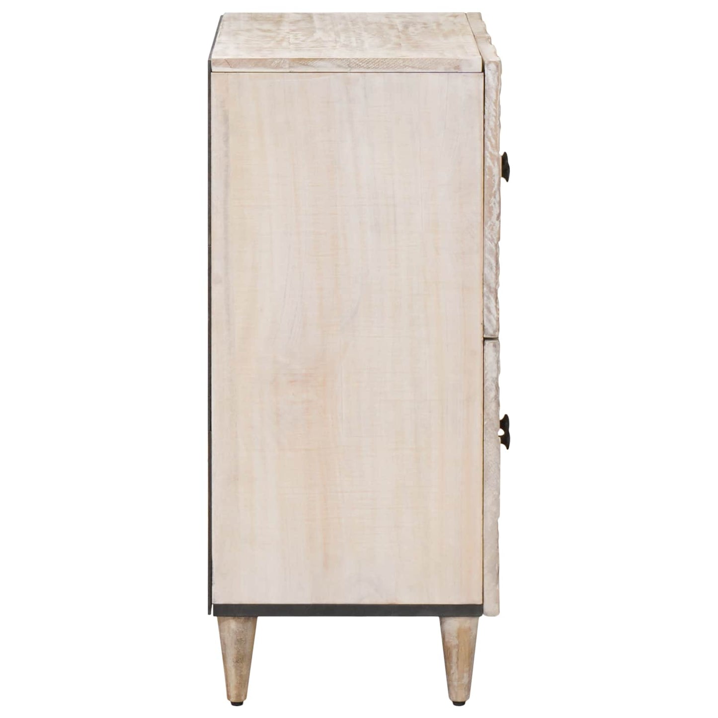 Sideboard with Storage White 60 x 33.5 x 75 cm Solid Mango Wood