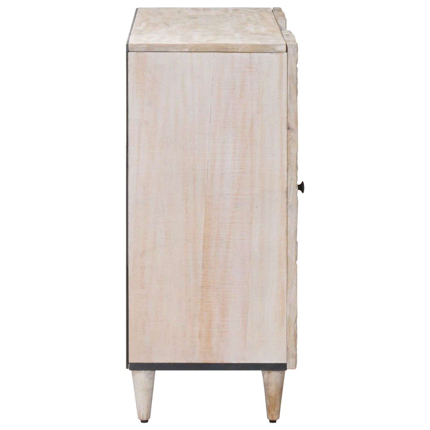 Sideboard with Shelf White 90 x 33.5 x 75 cm Solid Mango Wood