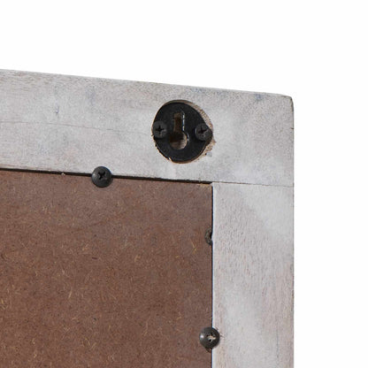 Bathroom Mirror White 50 x 70 x 3 cm Solid Mango Wood