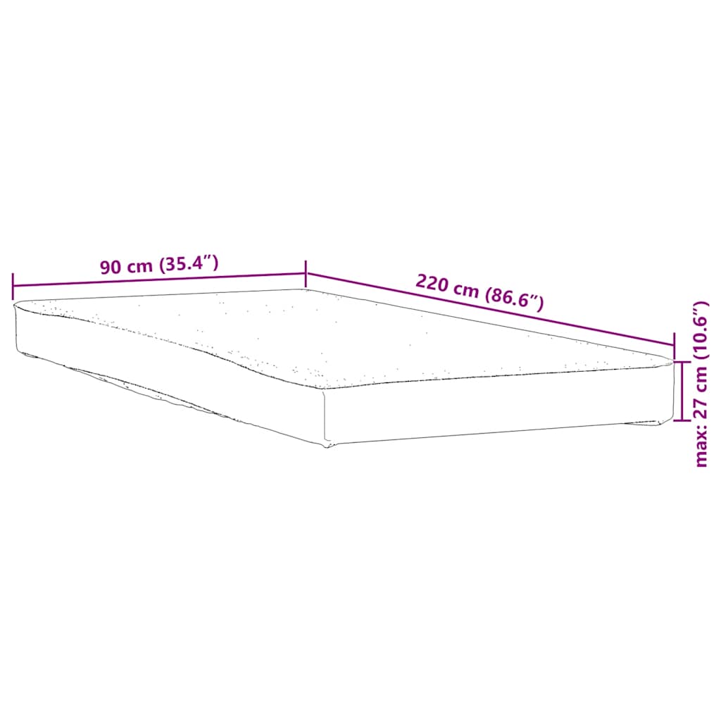 Mattress Protector White 90x220 cm Waterproof