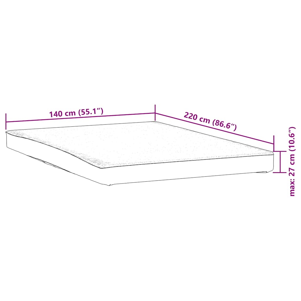 Mattress Protector White 140x220 cm Waterproof