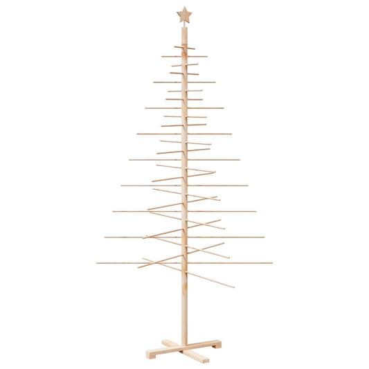 Wooden Christmas Tree for Decoration 210 cm Solid Wood Pine
