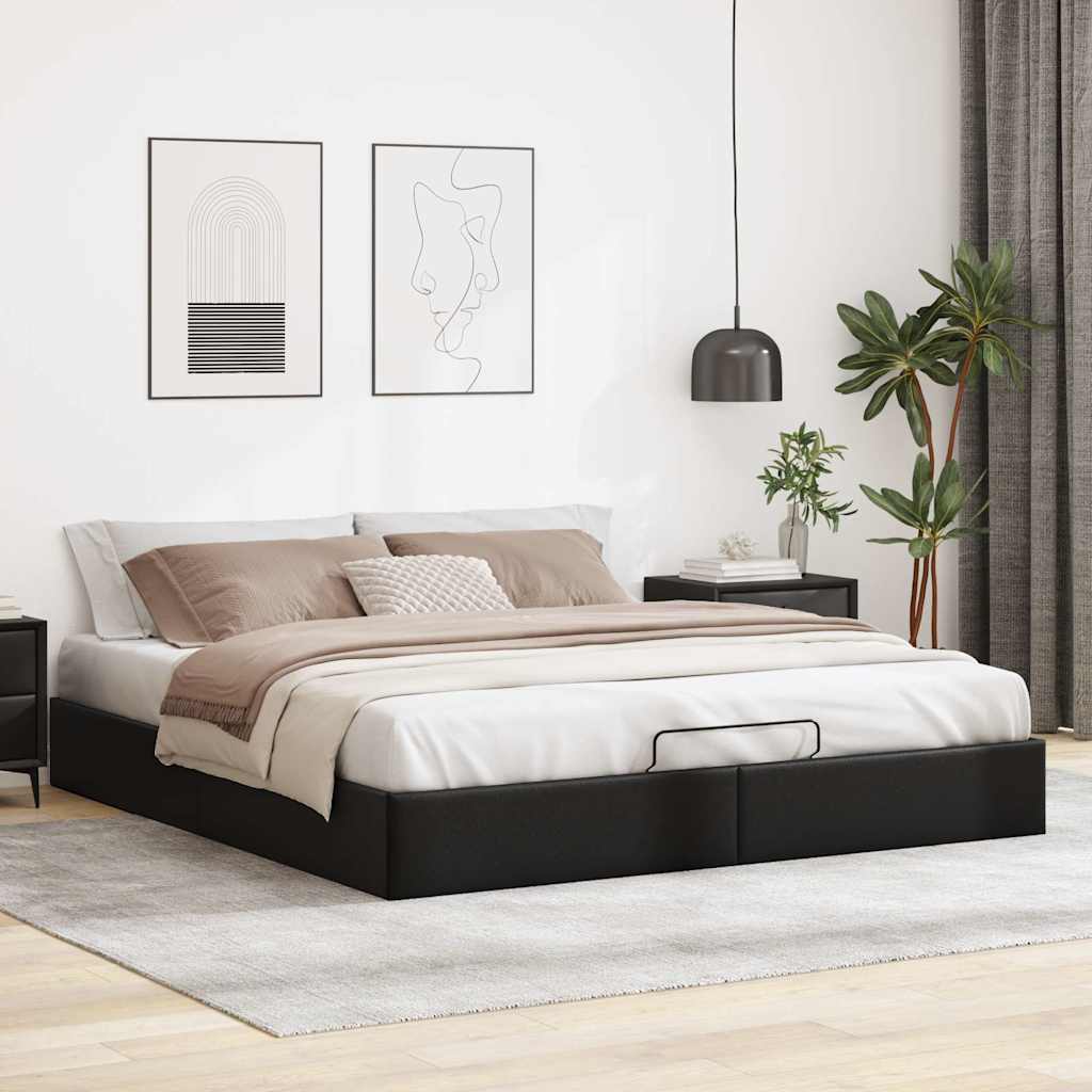 Ottoman Bed Frame without Mattress Black