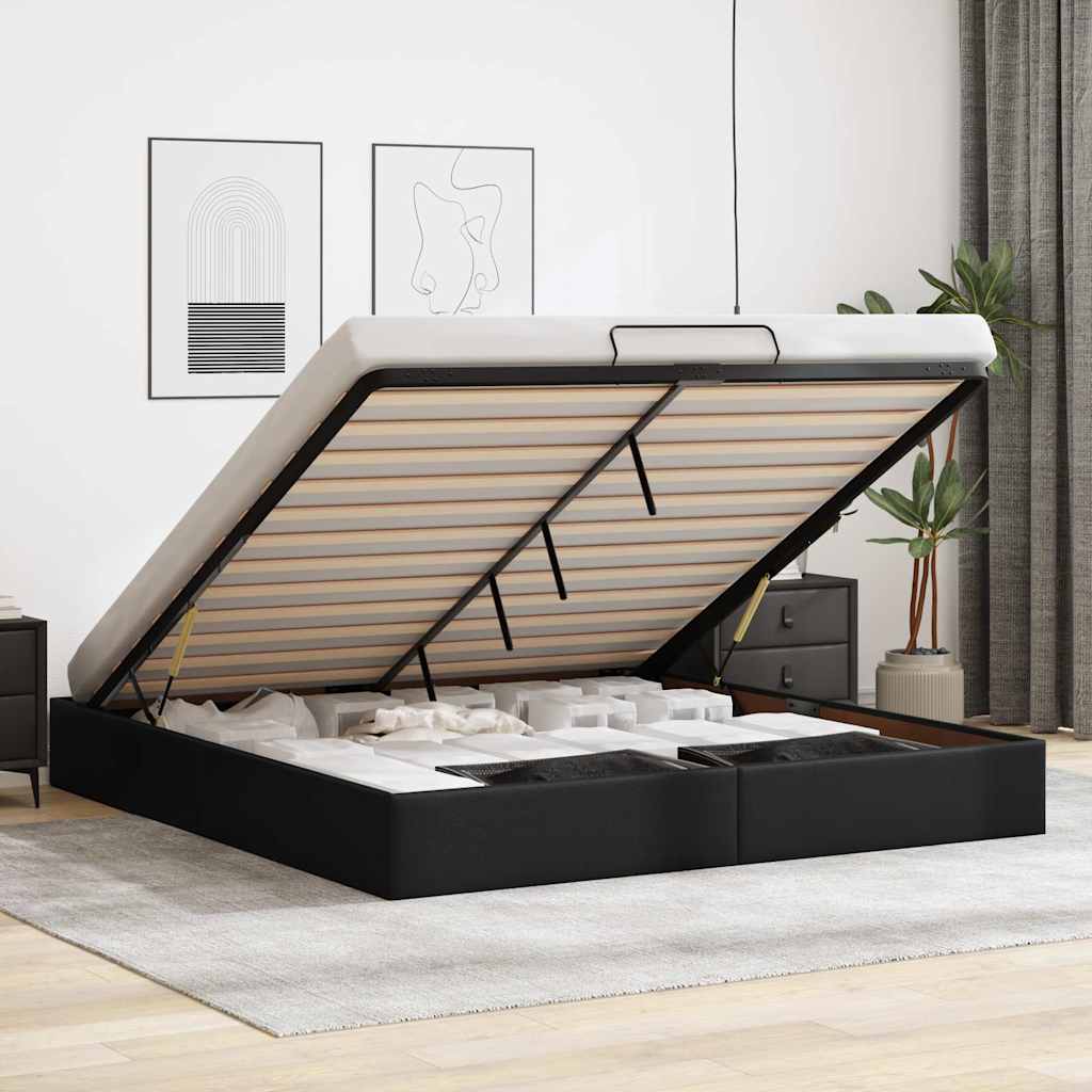 Ottoman Bed Frame without Mattress Black