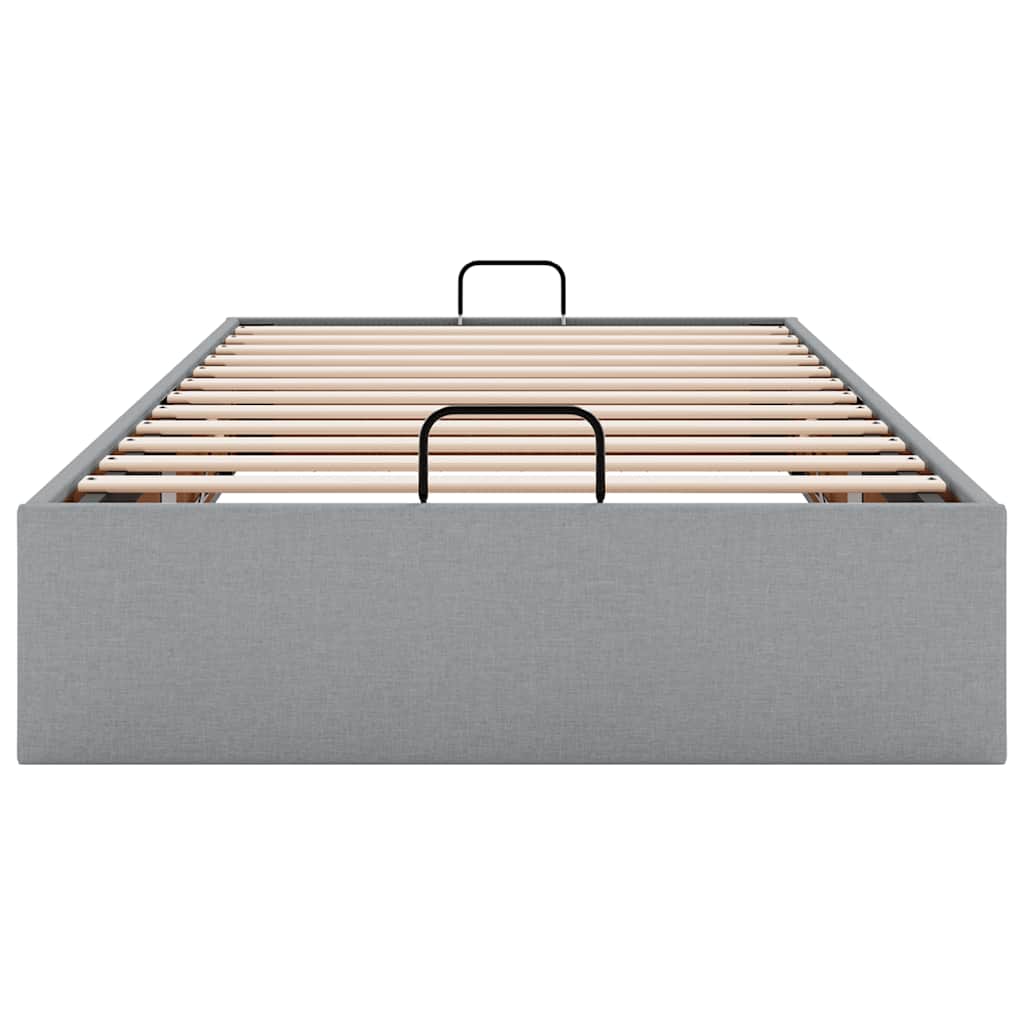 Ottoman Bed Frame without Mattress Light Grey Single Fabric