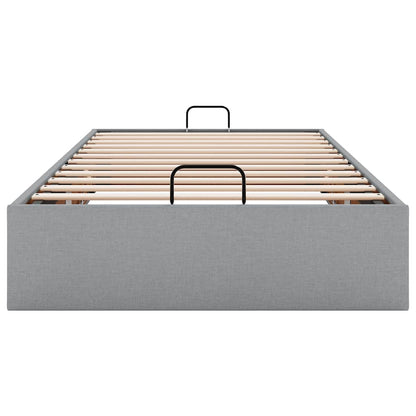 Ottoman Bed Frame without Mattress Light Grey Single Fabric