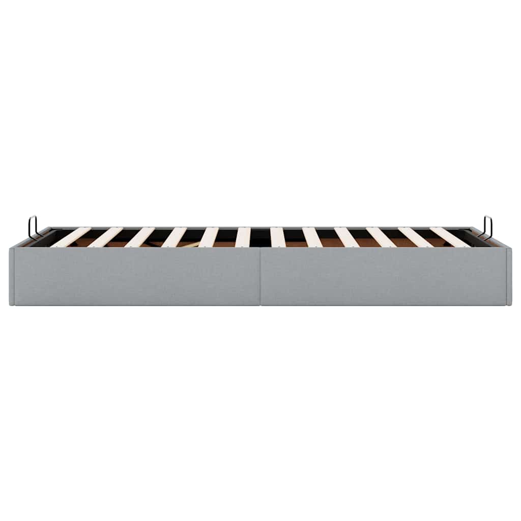 Ottoman Bed Frame without Mattress Light Grey Single Fabric