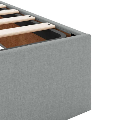 Ottoman Bed Frame without Mattress Light Grey Single Fabric