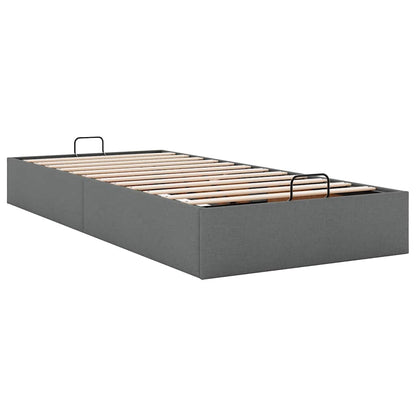 Ottoman Bed Frame without Mattress Dark Grey Single Fabric