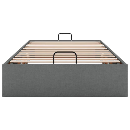 Ottoman Bed Frame without Mattress Dark Grey Single Fabric