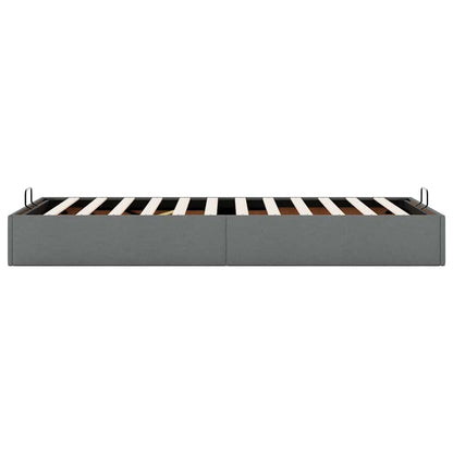 Ottoman Bed Frame without Mattress Dark Grey Single Fabric