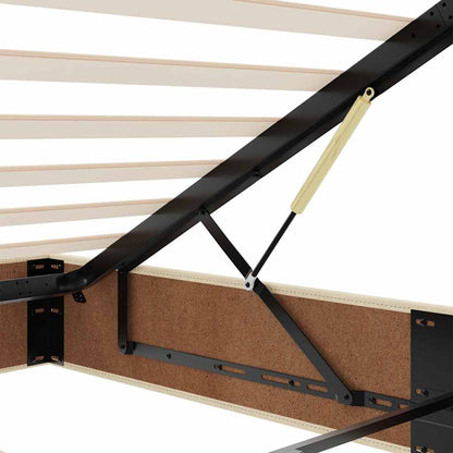 Ottoman Bed Frame No Mattress Black Double Velvet