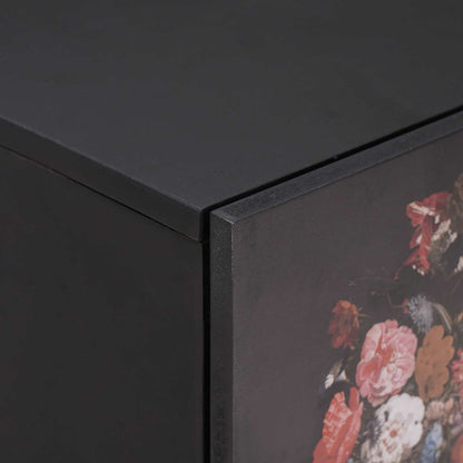 Bedside Cabinet with Door Black 40 x 33 x 46 cm