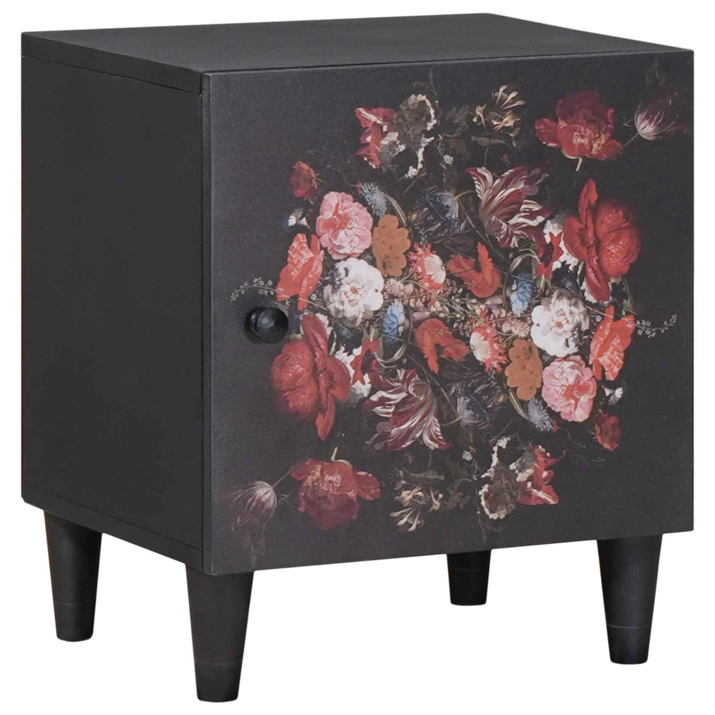 Bedside Cabinet with Door Black 40 x 33 x 46 cm