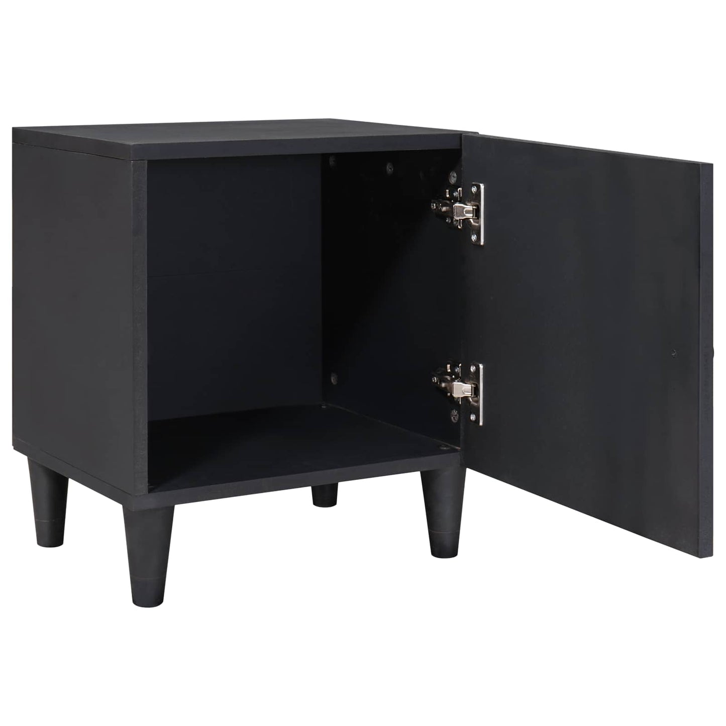 Bedside Cabinet with Door Black 40 x 33 x 46 cm