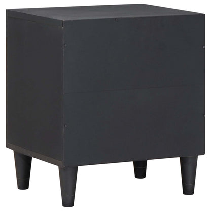 Bedside Cabinet with Door 2 pcs Black 40 x 33 x 46 cm