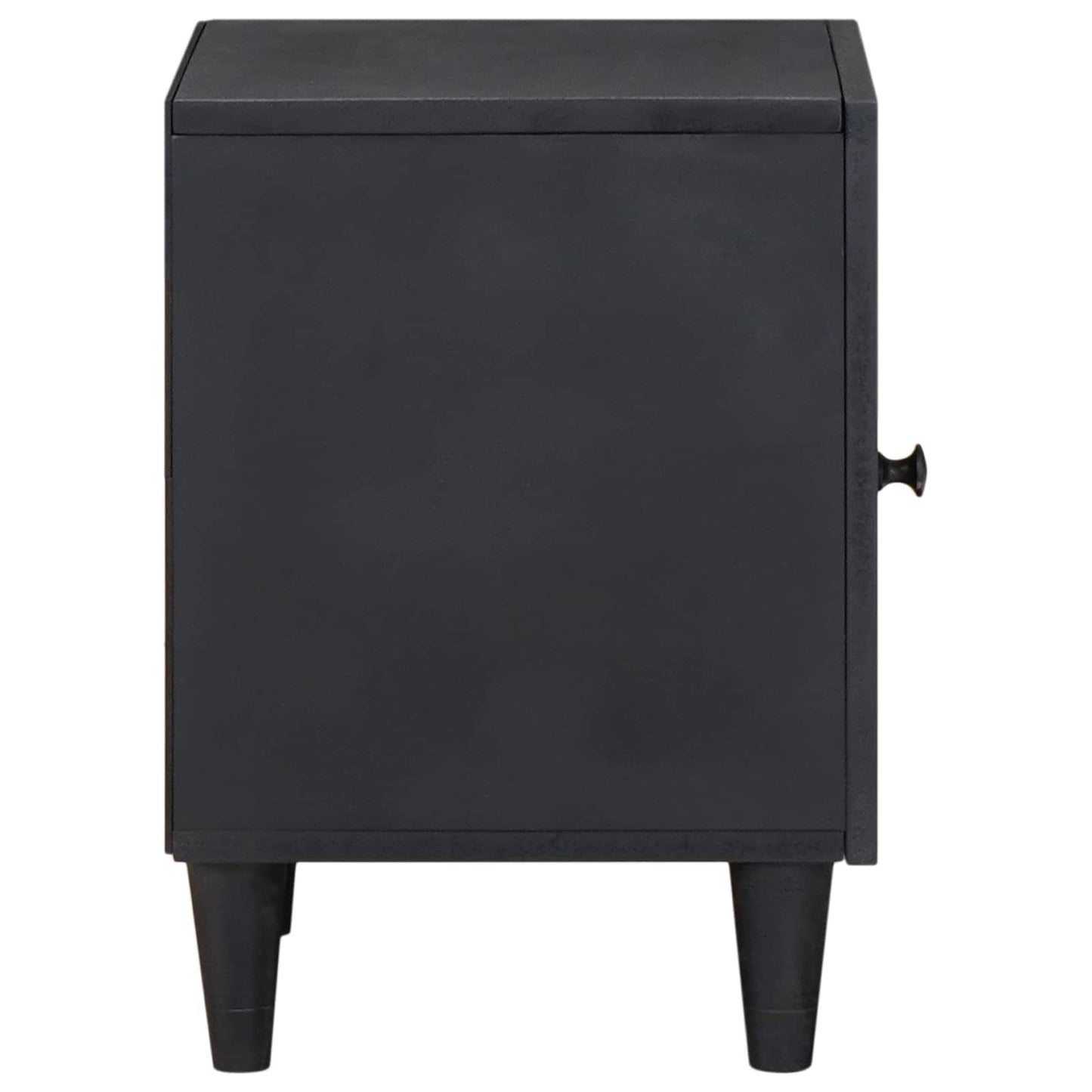 Bedside Cabinet with Door 2 pcs Black 40 x 33 x 46 cm