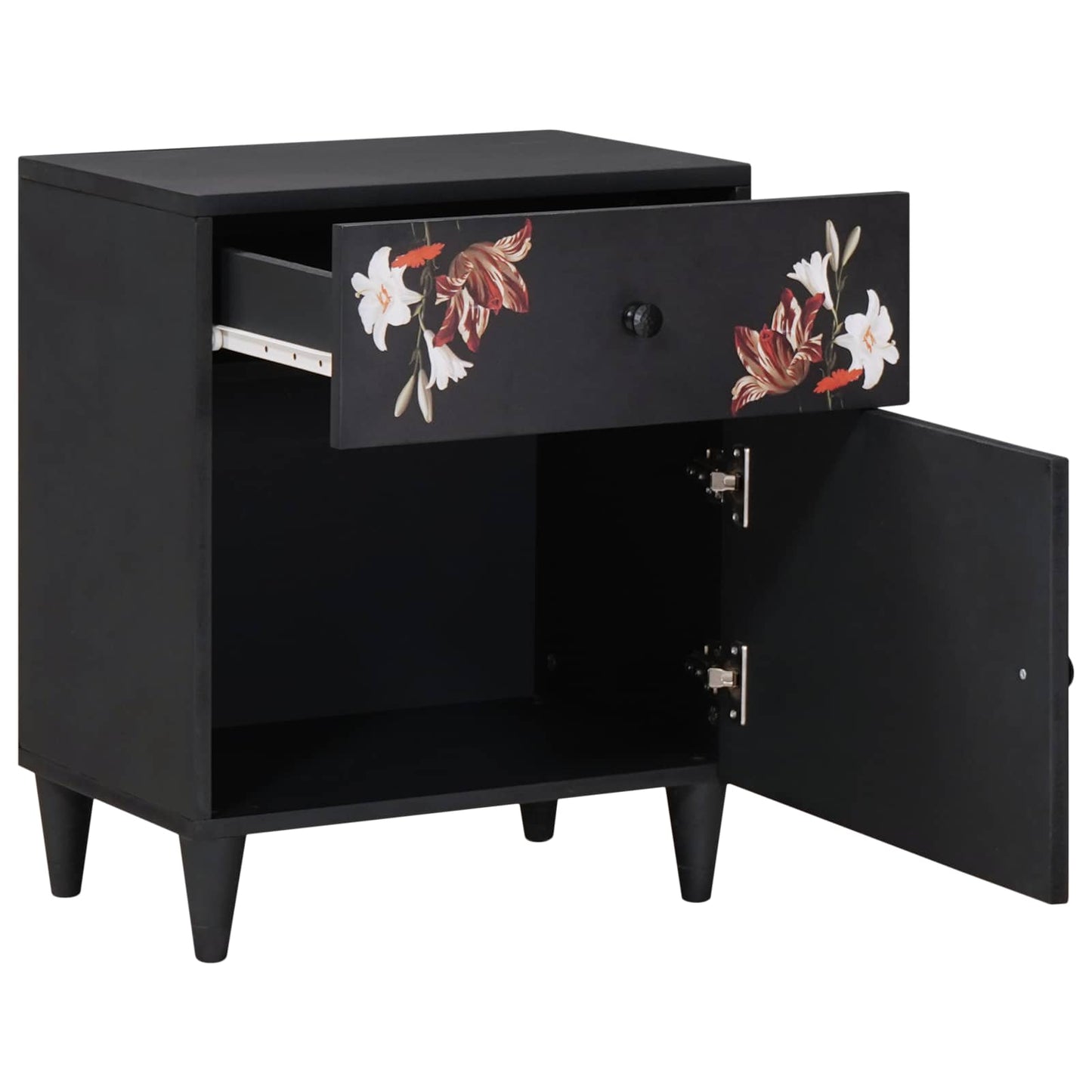 Bedside Table Multicolour 50 x 33 x 60 cm Solid Mango Wood