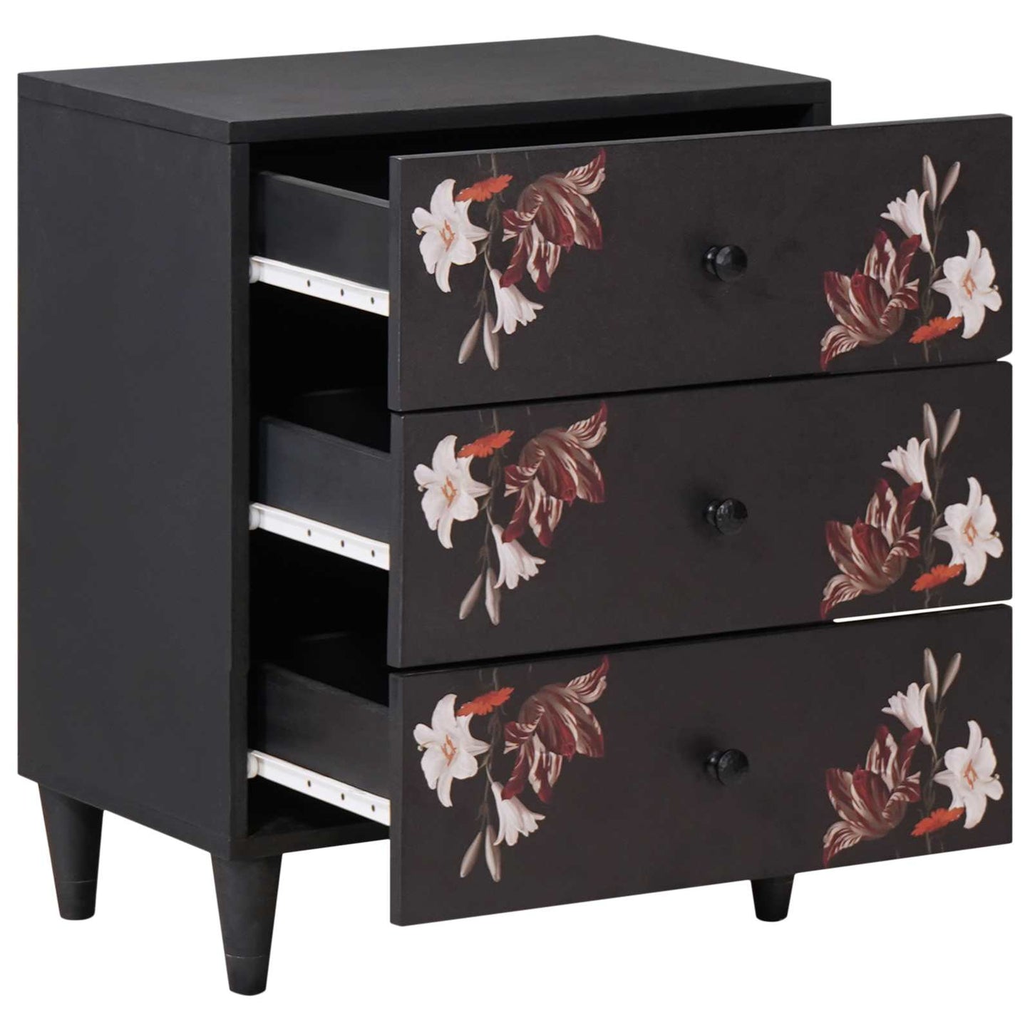 Bedside Table Multicolour 50 x 33 x 60 cm Solid Mango Wood