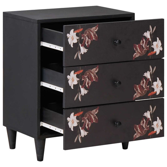 Bedside Table Multicolour 50 x 33 x 60 cm Solid Mango Wood