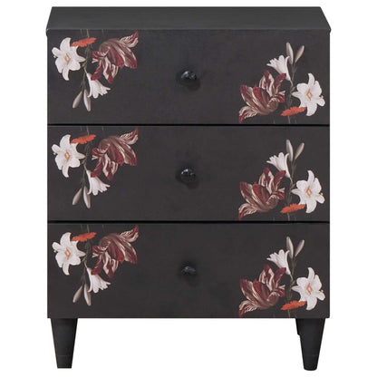 Bedside Table Multicolour 50 x 33 x 60 cm Solid Mango Wood