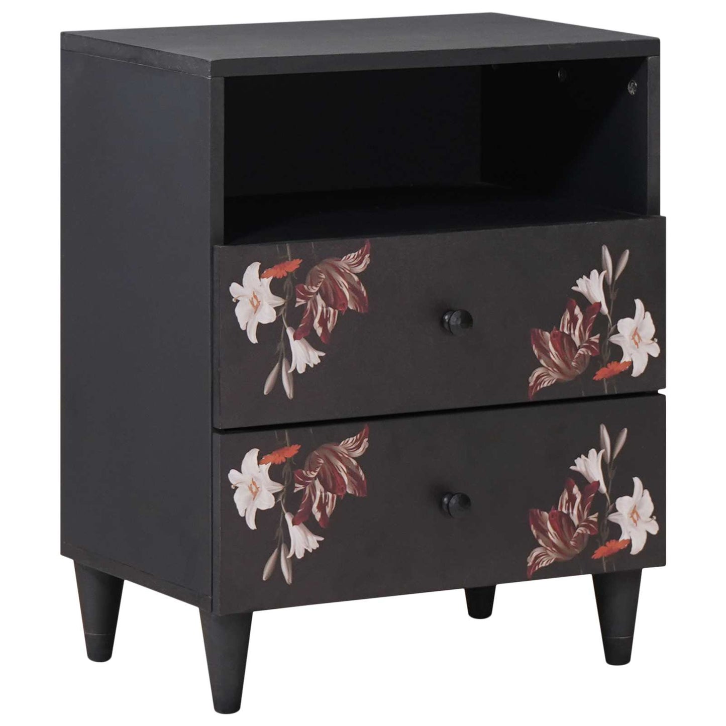 Bedside Table Multicolour 50 x 33 x 60 cm Solid Mango Wood