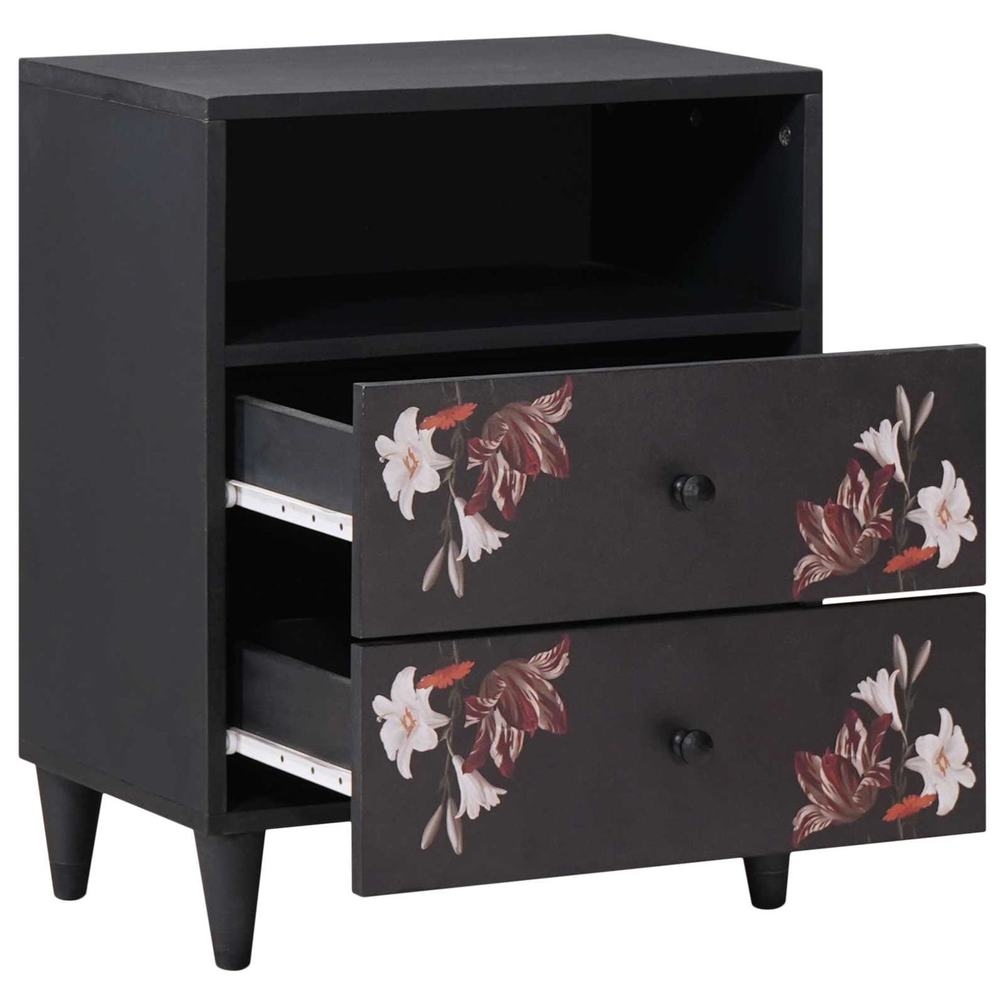 Bedside Table Multicolour 50 x 33 x 60 cm Solid Mango Wood