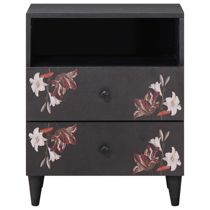 Bedside Table Multicolour 50 x 33 x 60 cm Solid Mango Wood