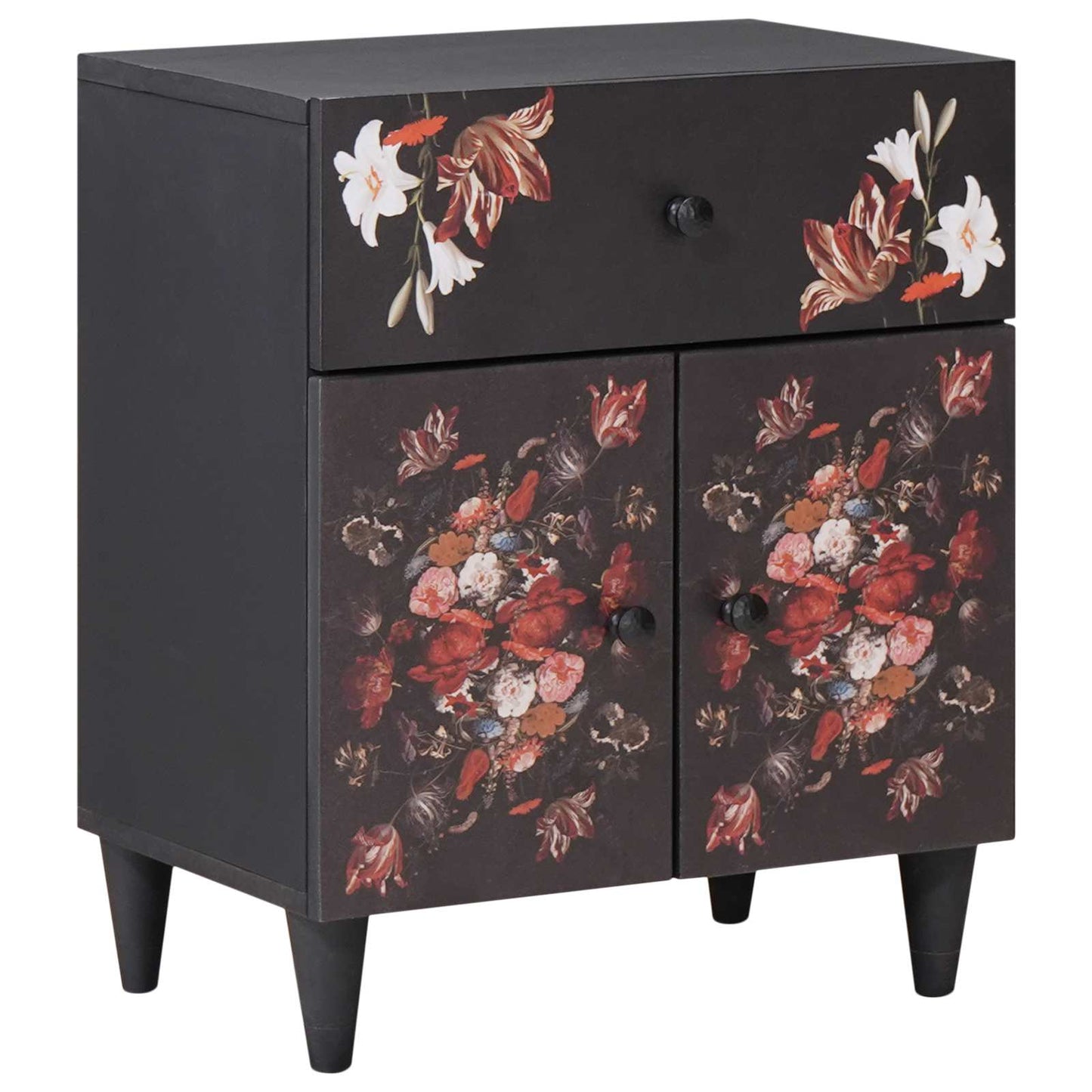 Bedside Table Multicolour 50 x 33 x 60 cm Solid Mango Wood