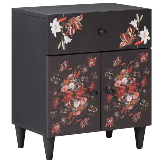 Bedside Table Multicolour 50 x 33 x 60 cm Solid Mango Wood