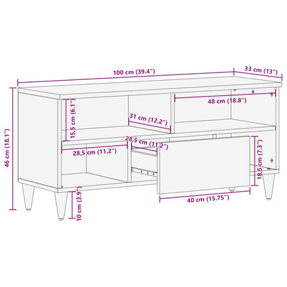 Storage Cabinets with Drawer Multicolour 100 x 33.5 x 46 cm