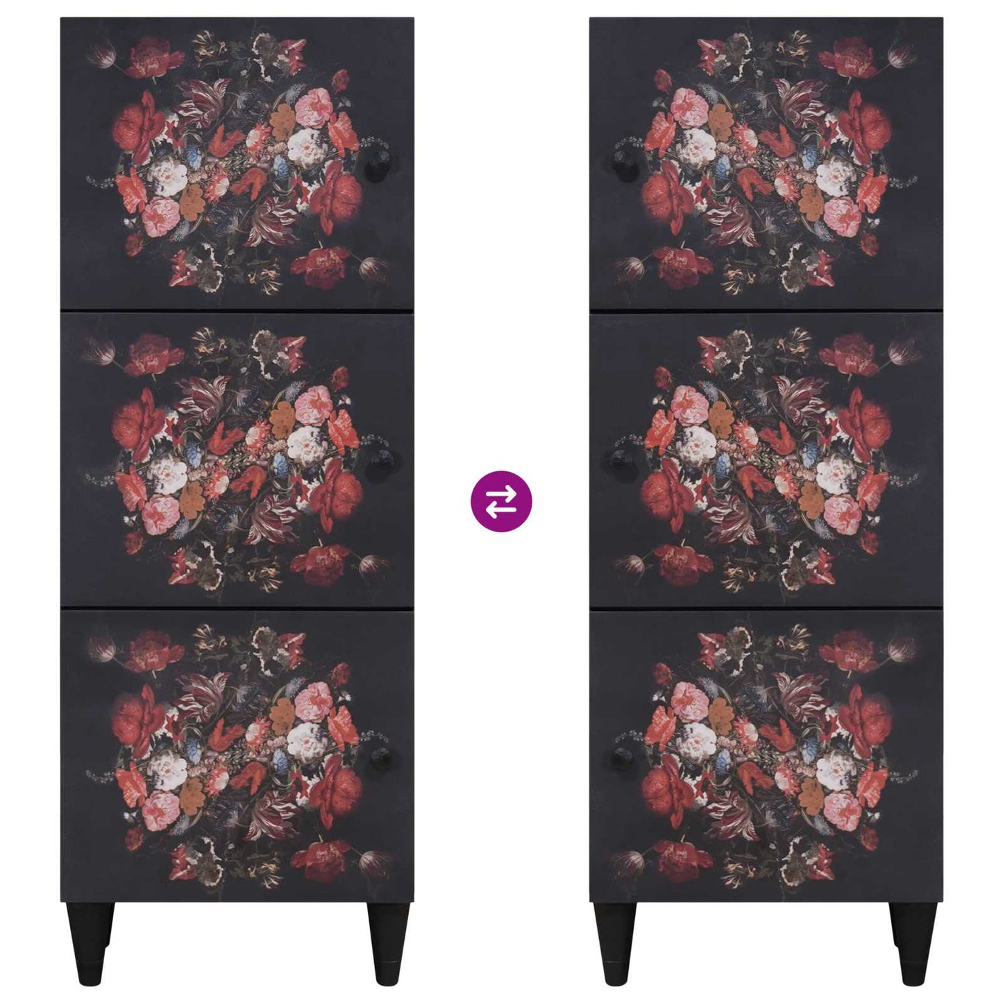 Storage Cabinets with Storage Multicolour 40 x 33.5 x 110 cm