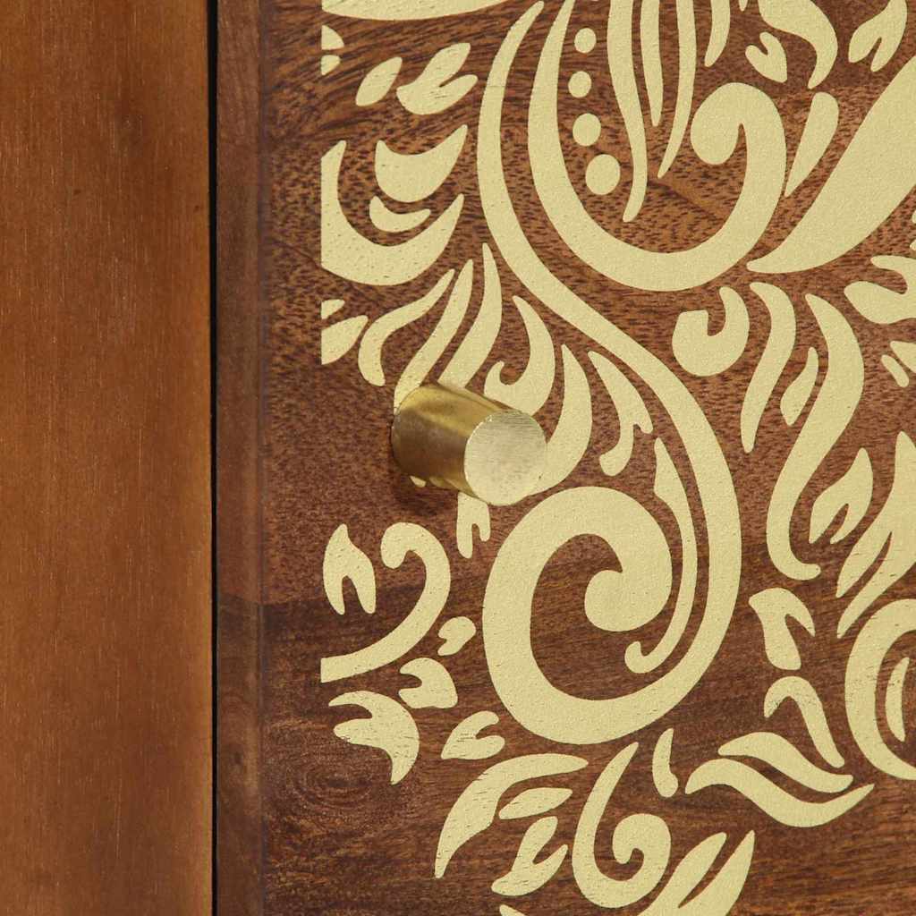 Bedside Cabinet with Door Honey Brown 40 x 33 x 46 cm