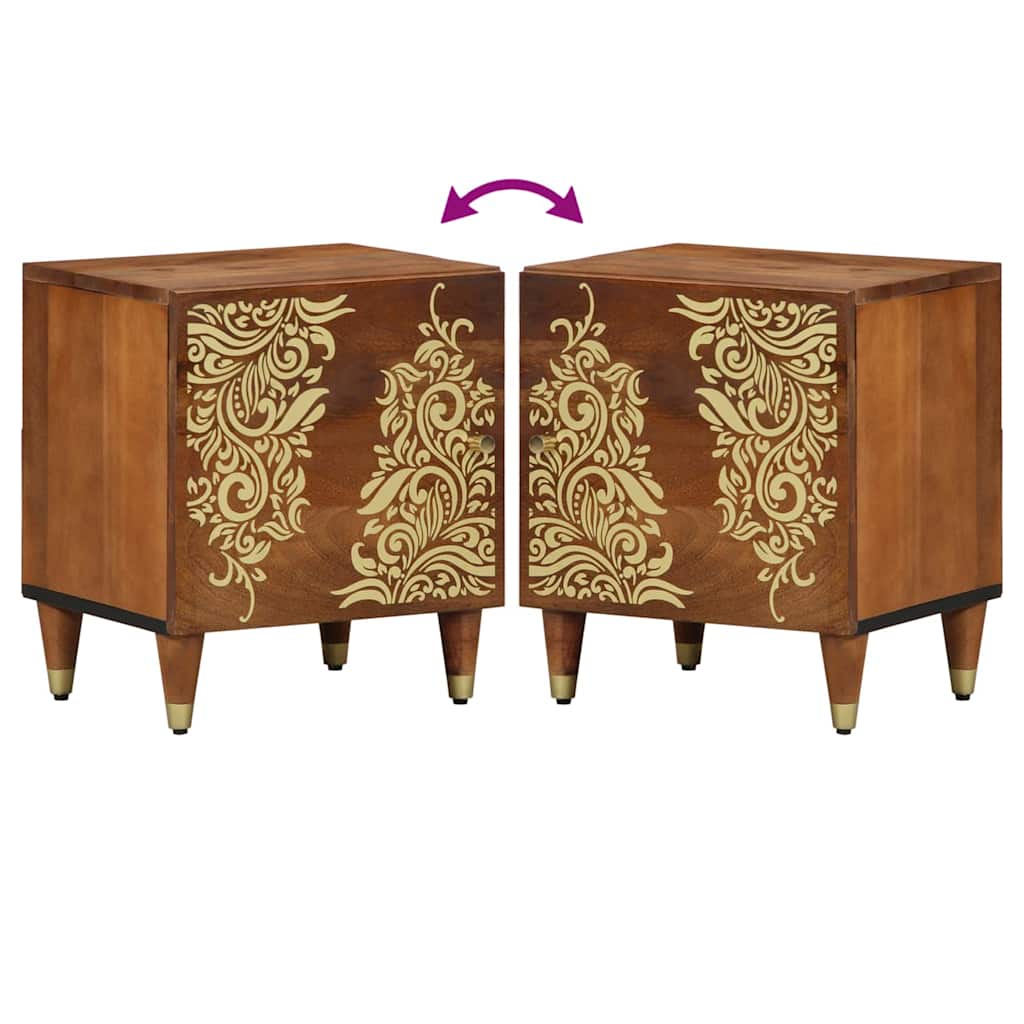 Bedside Cabinet with Door Honey Brown 40 x 33 x 46 cm