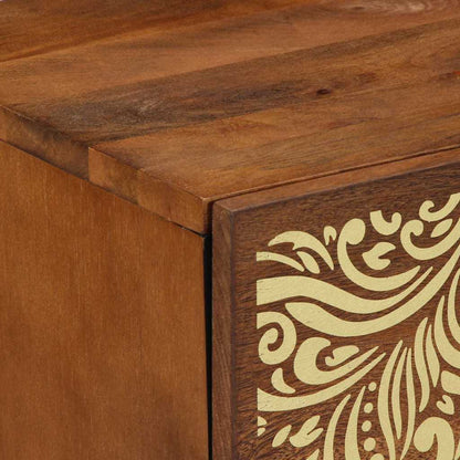 Bedside Cabinet with Door 2 pcs Honey Brown 40 x 33 x 46 cm