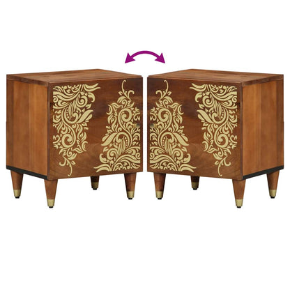 Bedside Cabinet with Door 2 pcs Honey Brown 40 x 33 x 46 cm