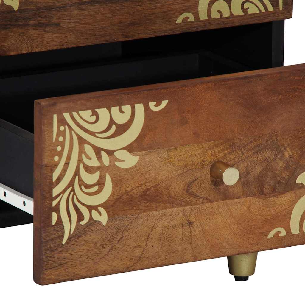 Bedside Cabinet with Drawer 2 pcs Honey Brown 40 x 33 x 46 cm