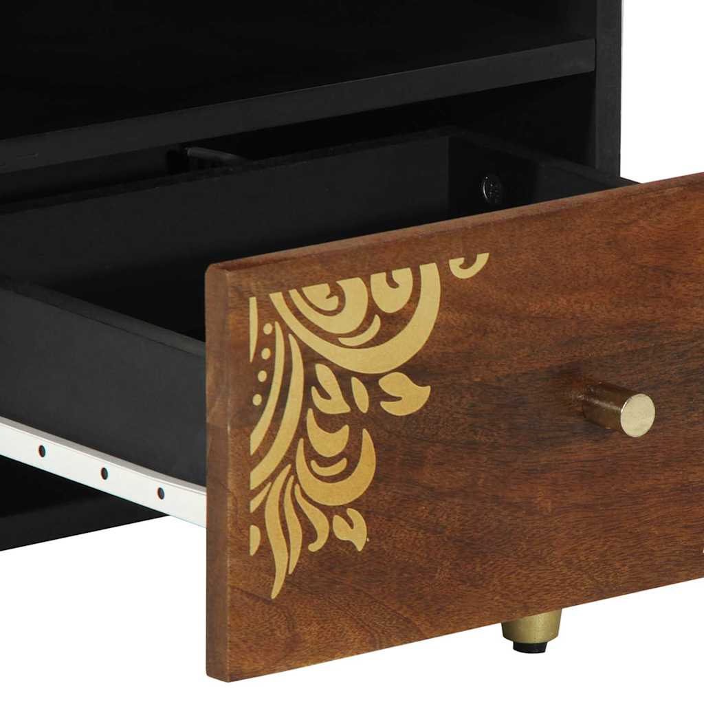 Bedside Cabinet Honey Brown 40 x 33 x 46 cm Solid Mango Wood