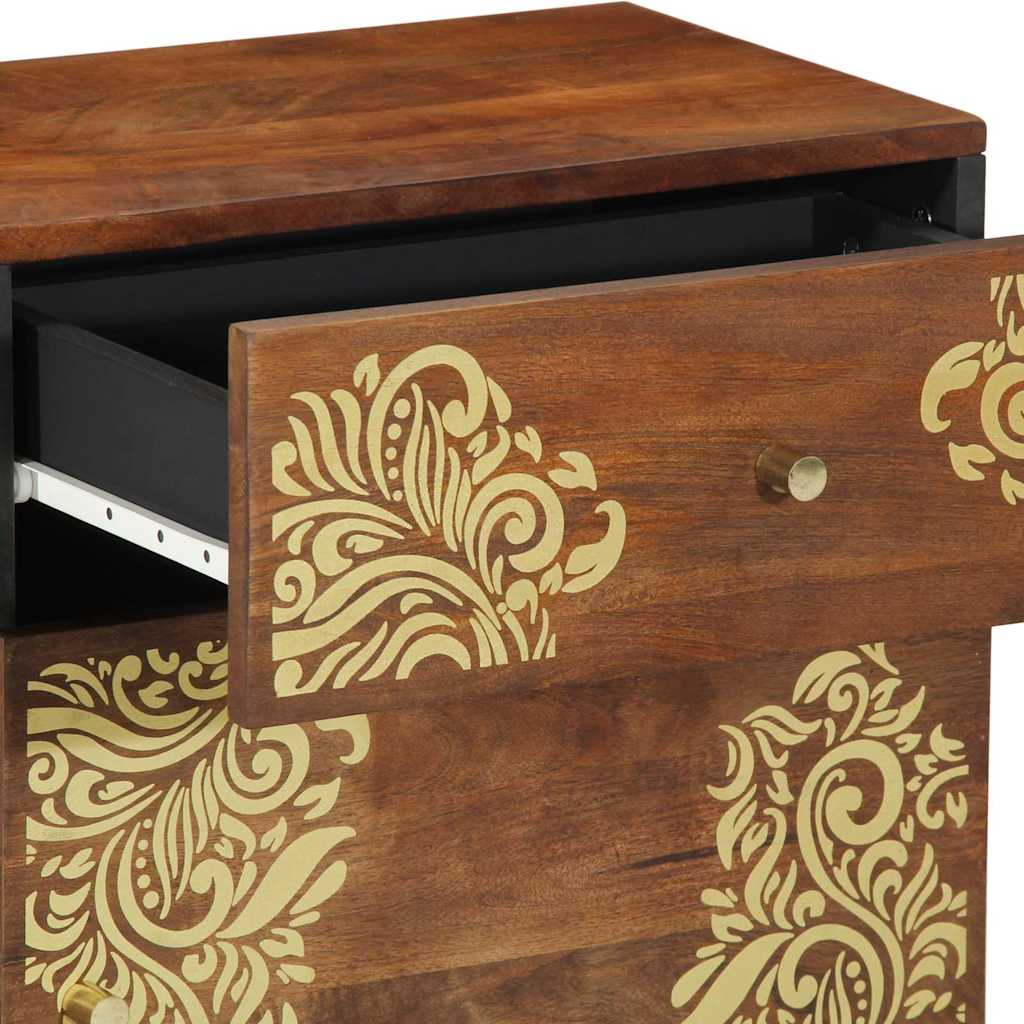 Bedside Cabinet with Door Honey Brown 50 x 33 x 60 cm
