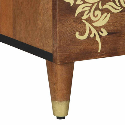 Bedside Cabinet with Door Honey Brown 50 x 33 x 60 cm